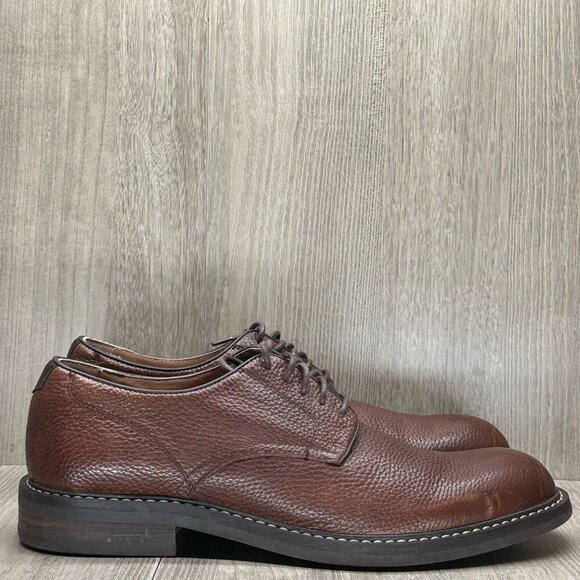 1901 Dress Shoes Mens Size 8.5M Lace Up Oxford Pebbled Leather Brown main image 6